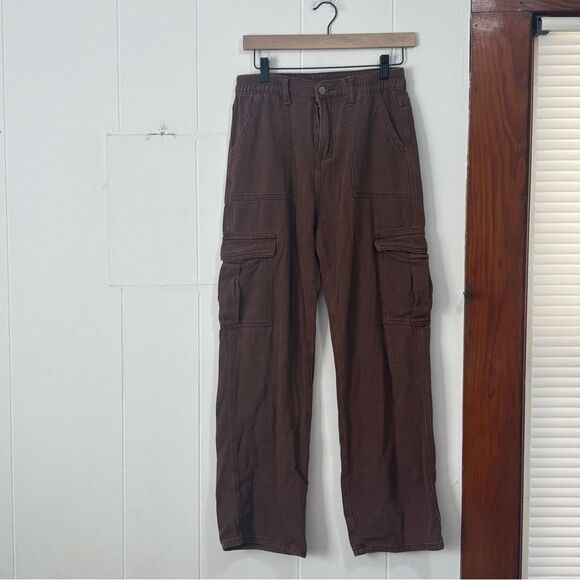 SHEIN Women's Brown Straight Leg Cargo Pants Size Small - Picture 1 of 3